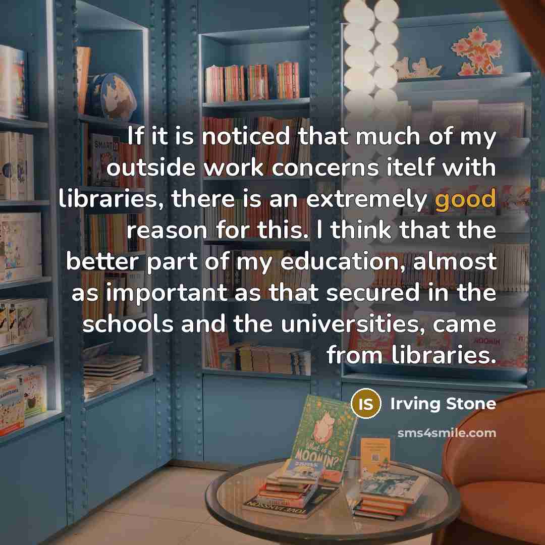 “If it is noticed that much of my outside work…” quote by Irving Stone