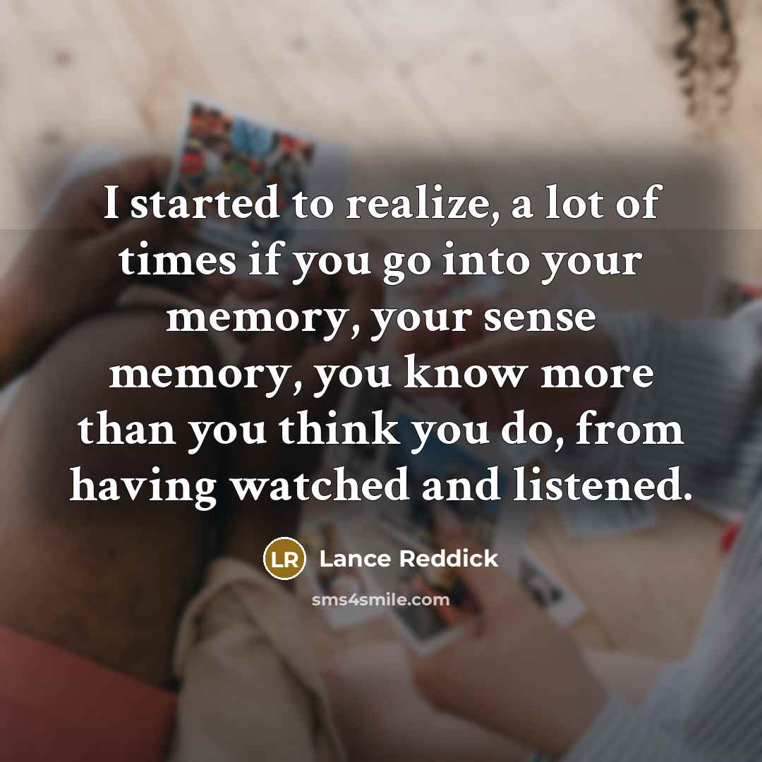 “I started to realize, a lot of times if you…” quote by Lance Reddick