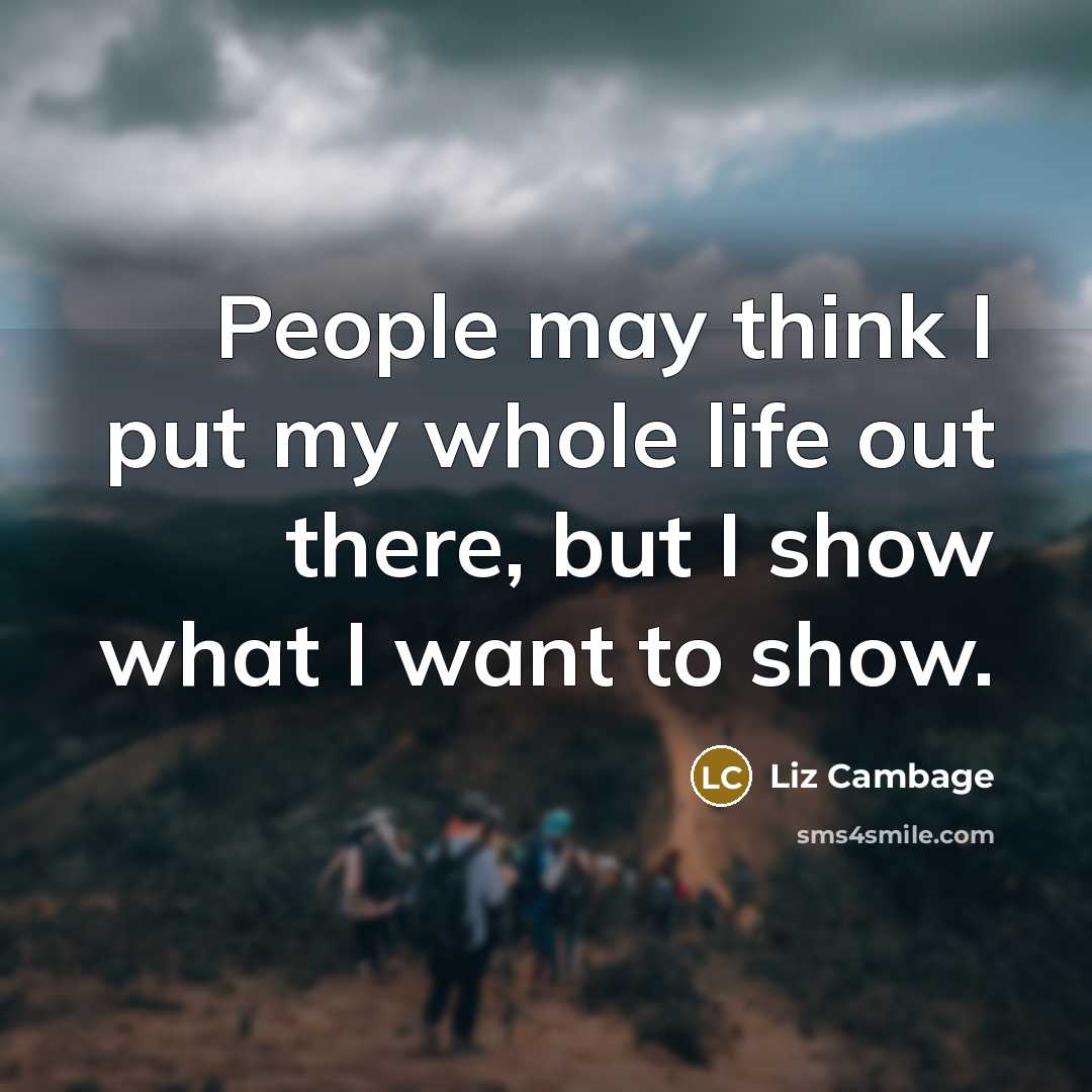 “People may think I put my whole life out there,…” quote by Liz Cambage