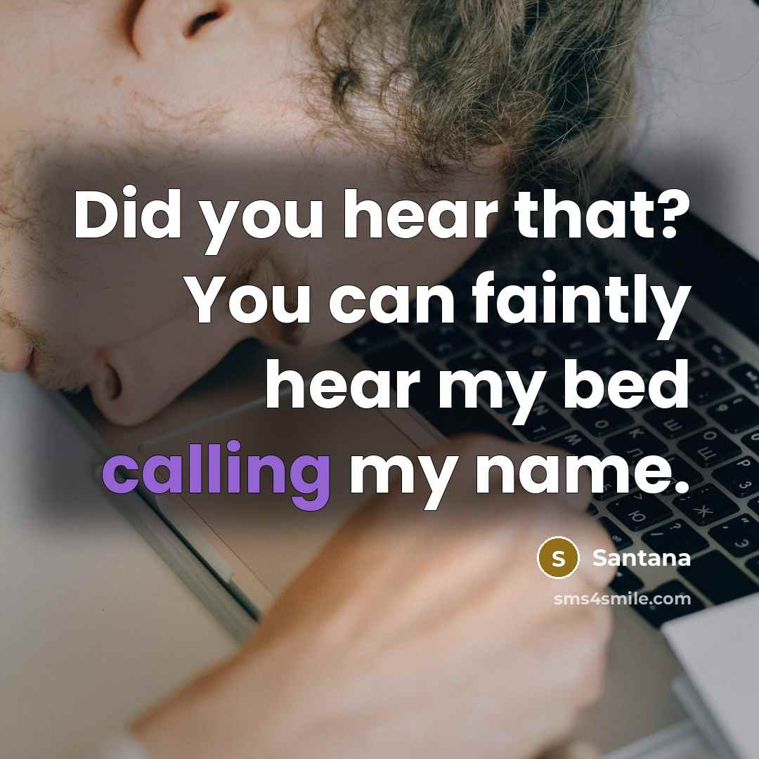 “Did you hear that? You can faintly hear my bed…” quote by Santana