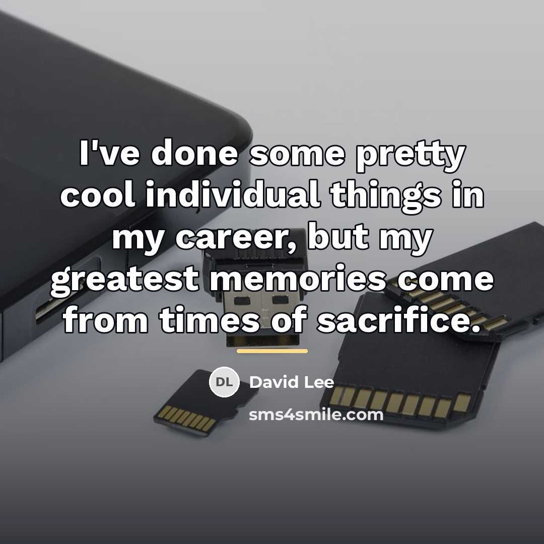 “I've done some pretty cool individual things in my career,…” quote by David Lee