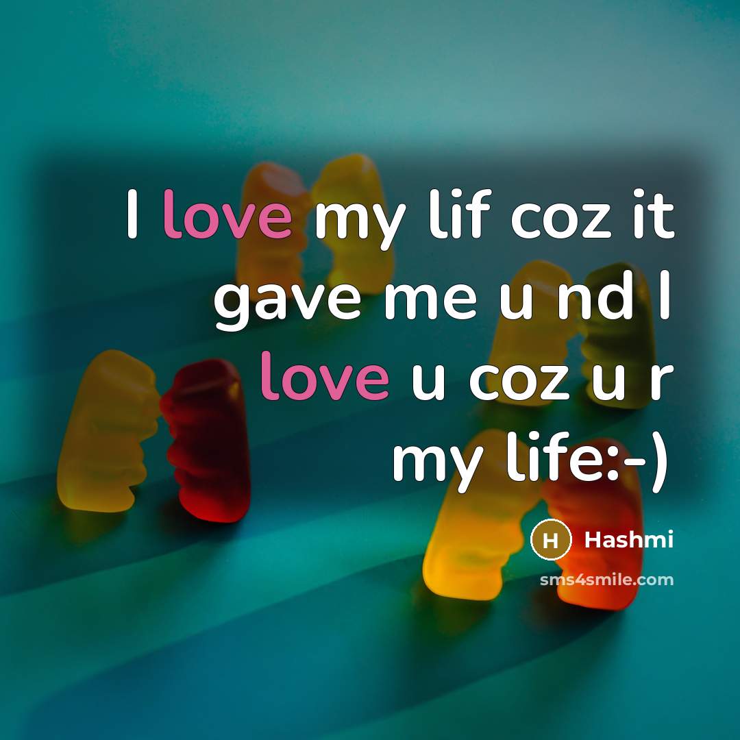 “I love my lif coz it gave me u nd…” quote by Hashmi
