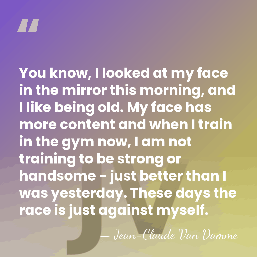 You know, I looked at my face in the mirror this morning,&hellip; - Jean-Claude Van Damme