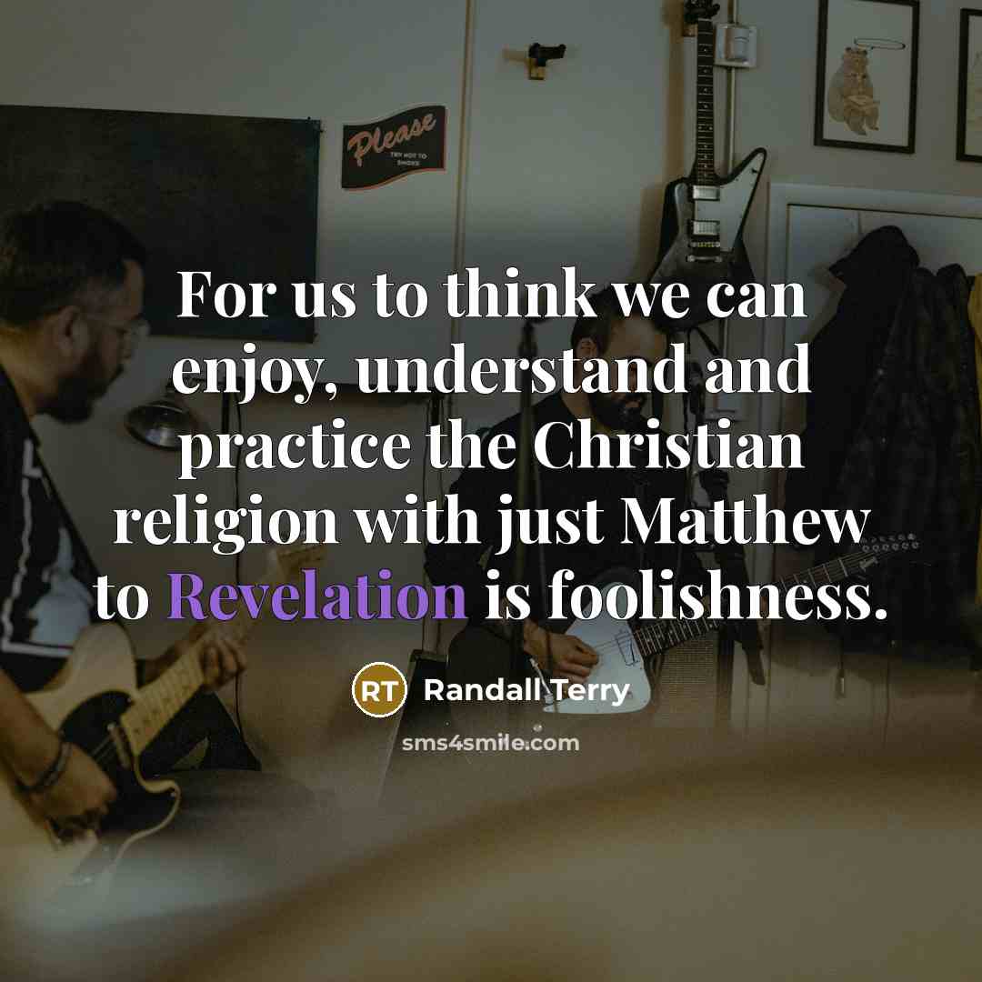 “For us to think we can enjoy, understand and practice…” quote by Randall Terry