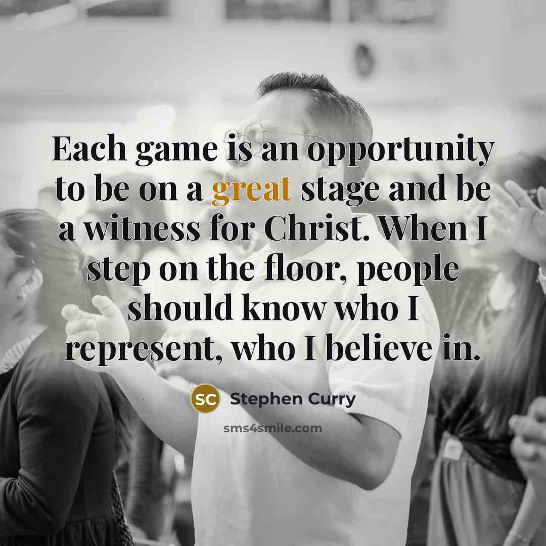 “Each game is an opportunity to be on a great…” quote by Stephen Curry