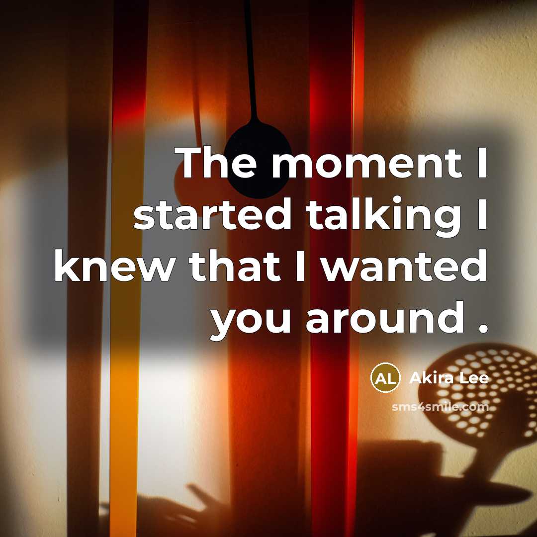 “The moment I started talking I knew that I wanted…” quote by Akira Lee