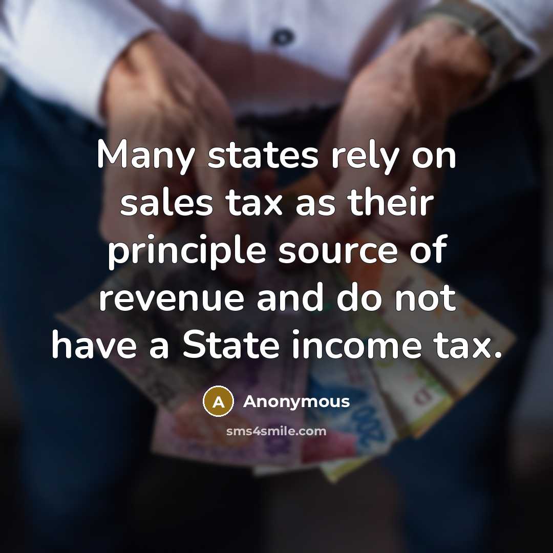 “Many states rely on sales tax as their principle source…” quote by Anonymous