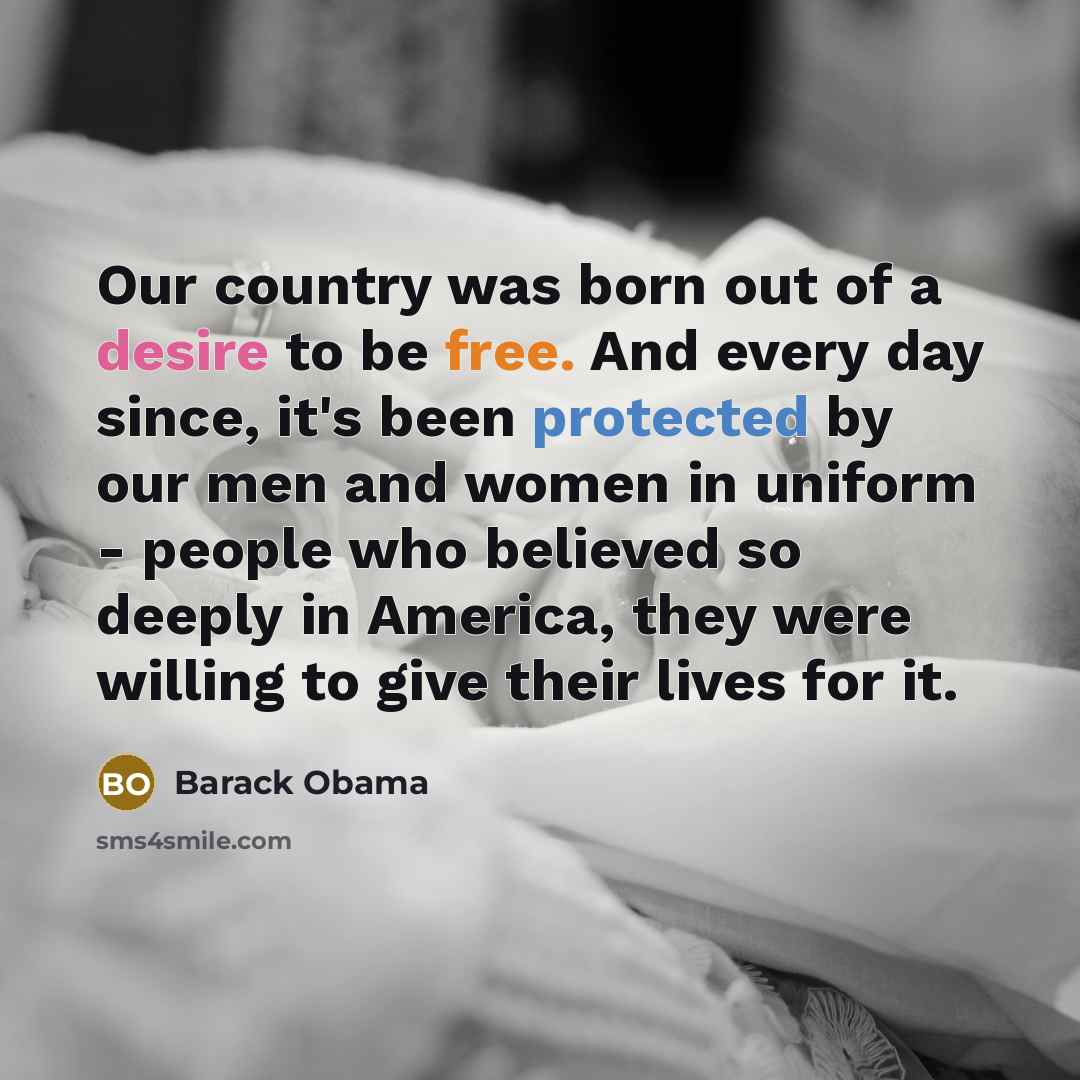 “Our country was born out of a desire to be…” quote by Barack Obama