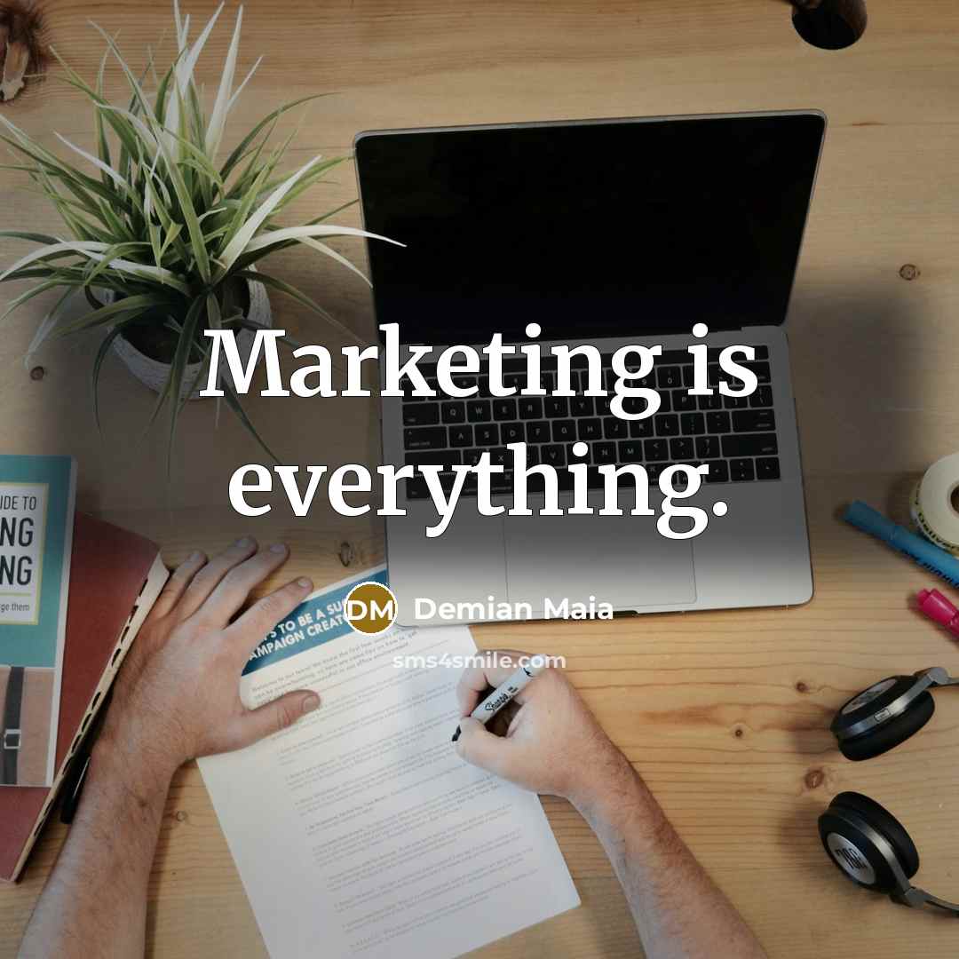 “Marketing is everything.…” quote by Demian Maia