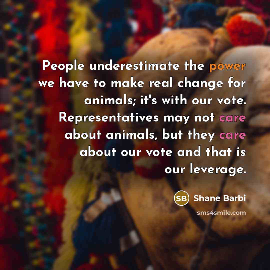 “People underestimate the power we have to make real change…” quote by Shane Barbi