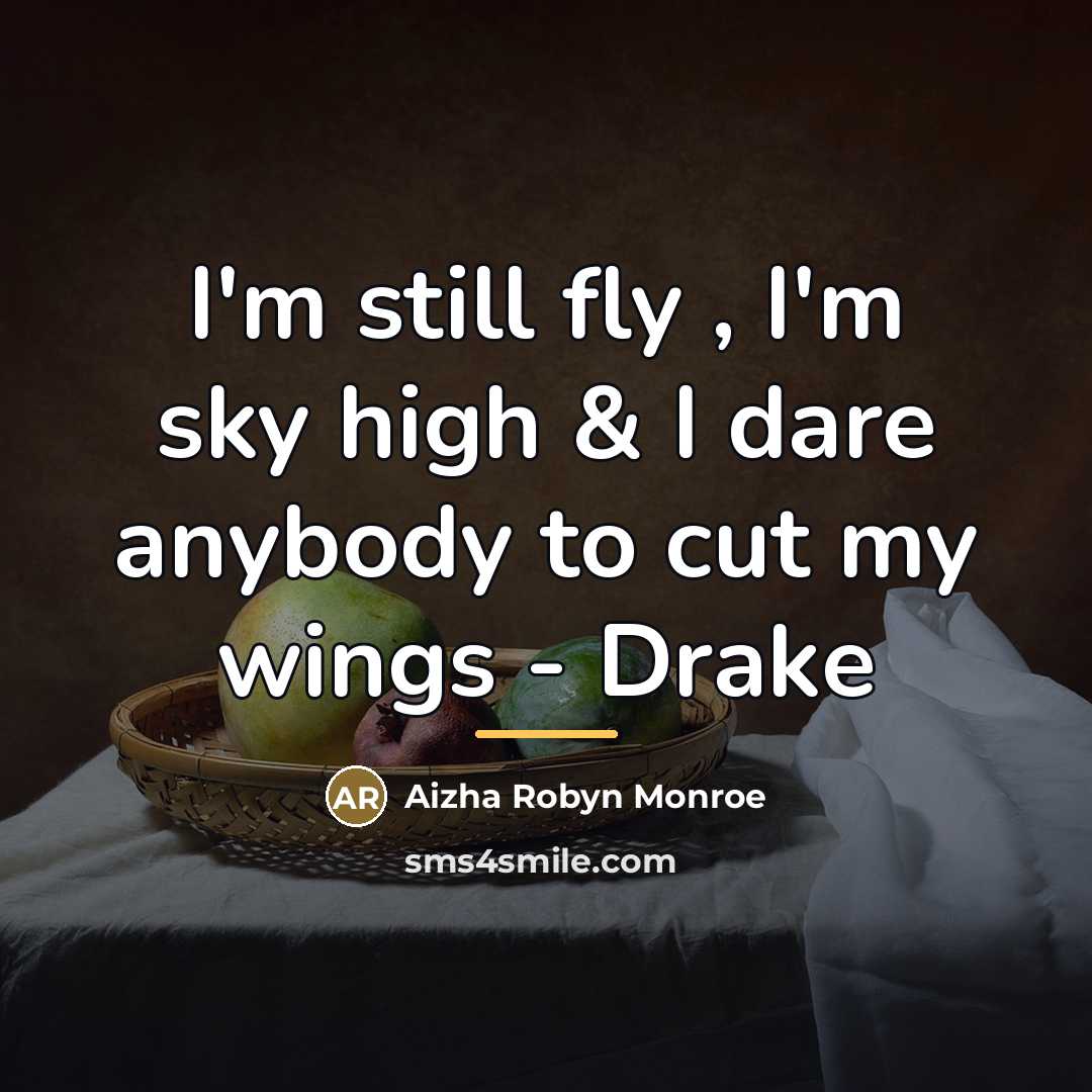 “I'm still fly , I'm sky high & I dare…” quote by Aizha Robyn Monroe