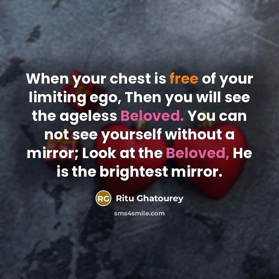 “When your chest is free of your limiting ego, Then…” quote by Ritu Ghatourey