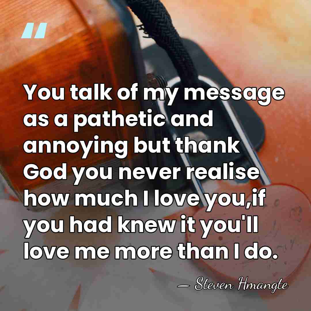 You talk of my message as a pathetic and annoying but thank&hellip; - Steven Hmangte