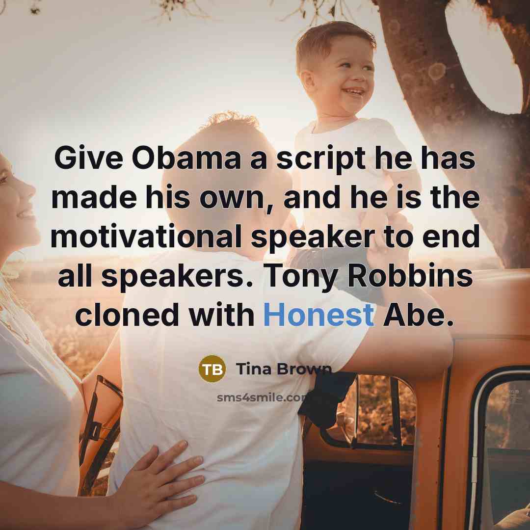 “Give Obama a script he has made his own, and…” quote by Tina Brown