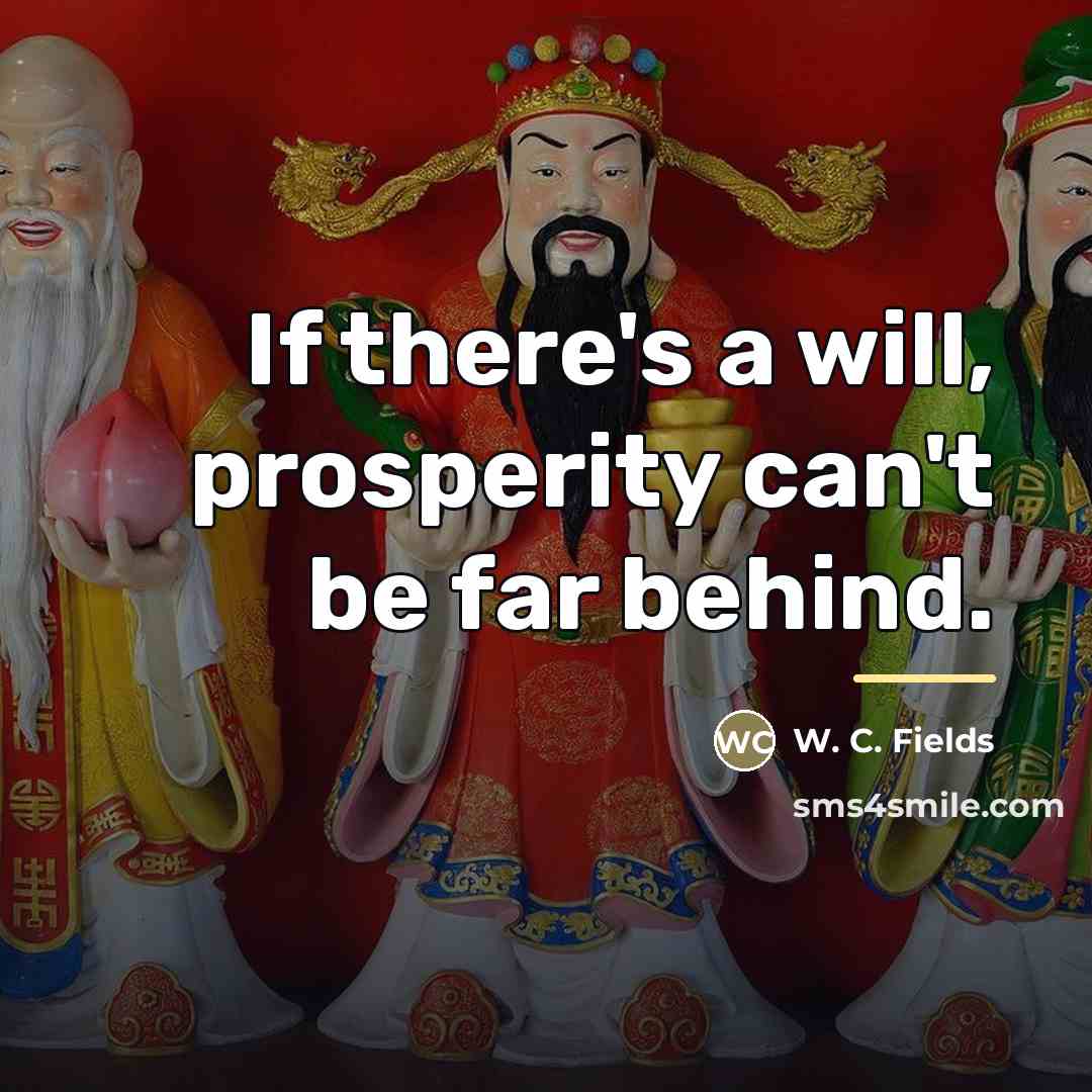 “If there's a will, prosperity can't be far behind.…” quote by W. C. Fields