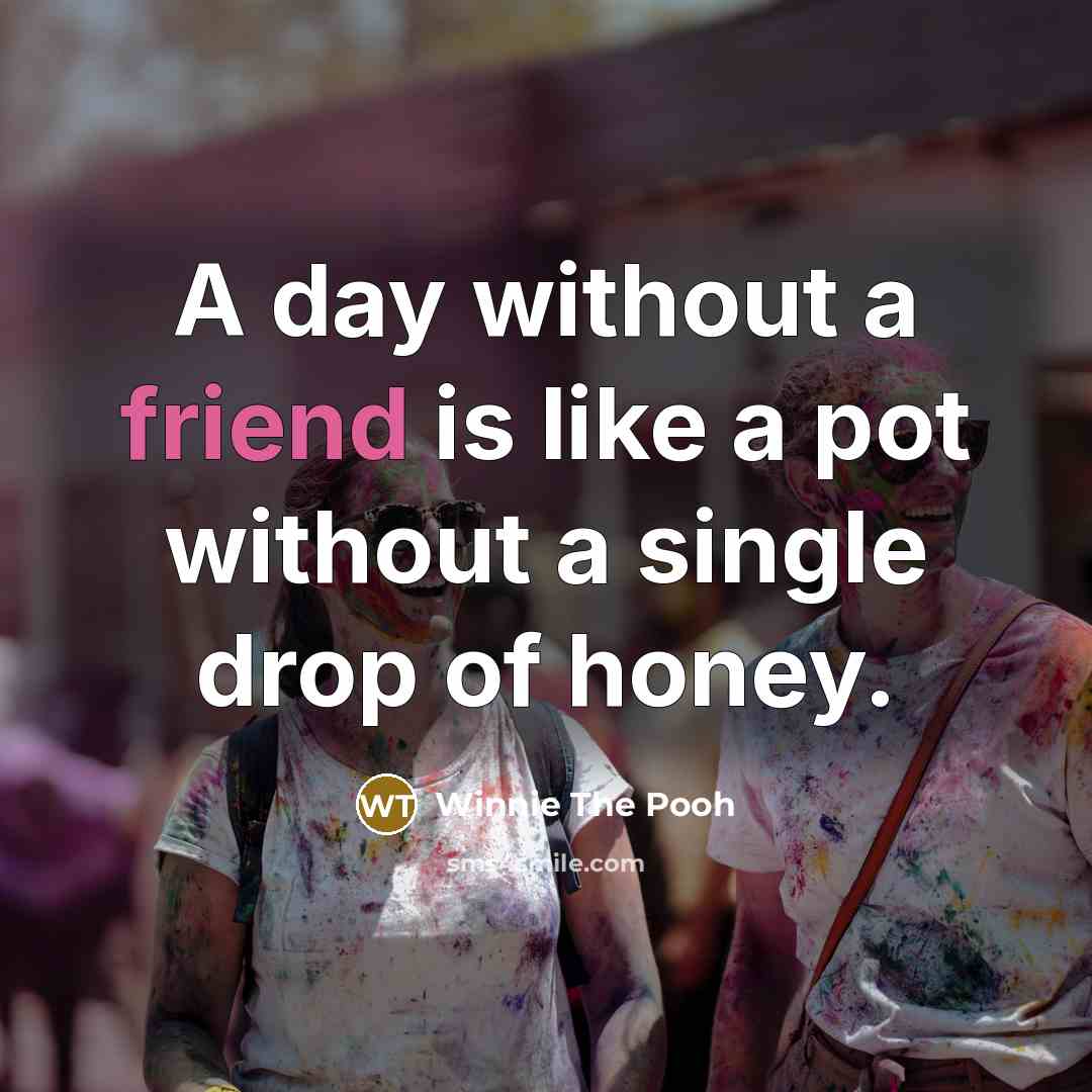 “A day without a friend is like a pot without…” quote by Winnie The Pooh