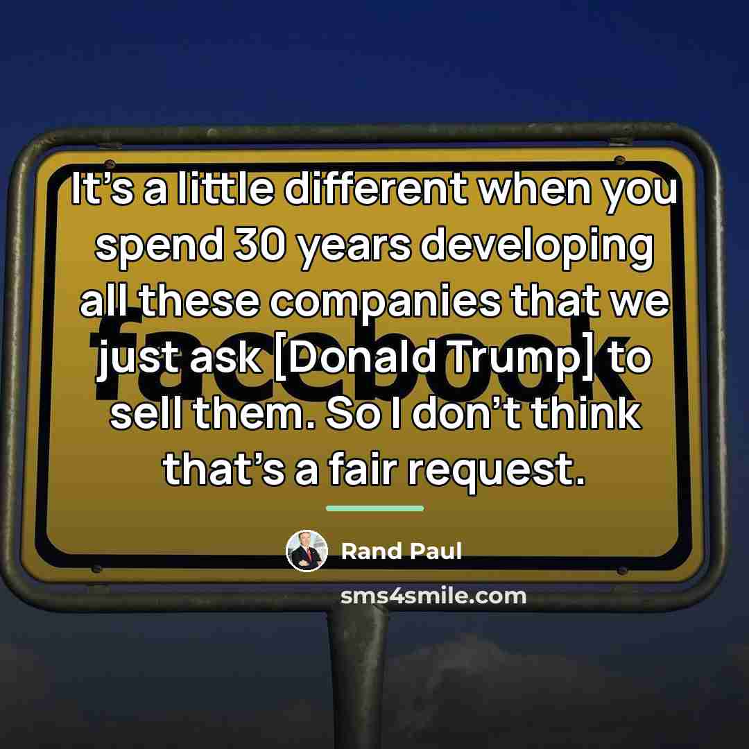 “It's a little different when you spend 30 years developing…” quote by Rand Paul