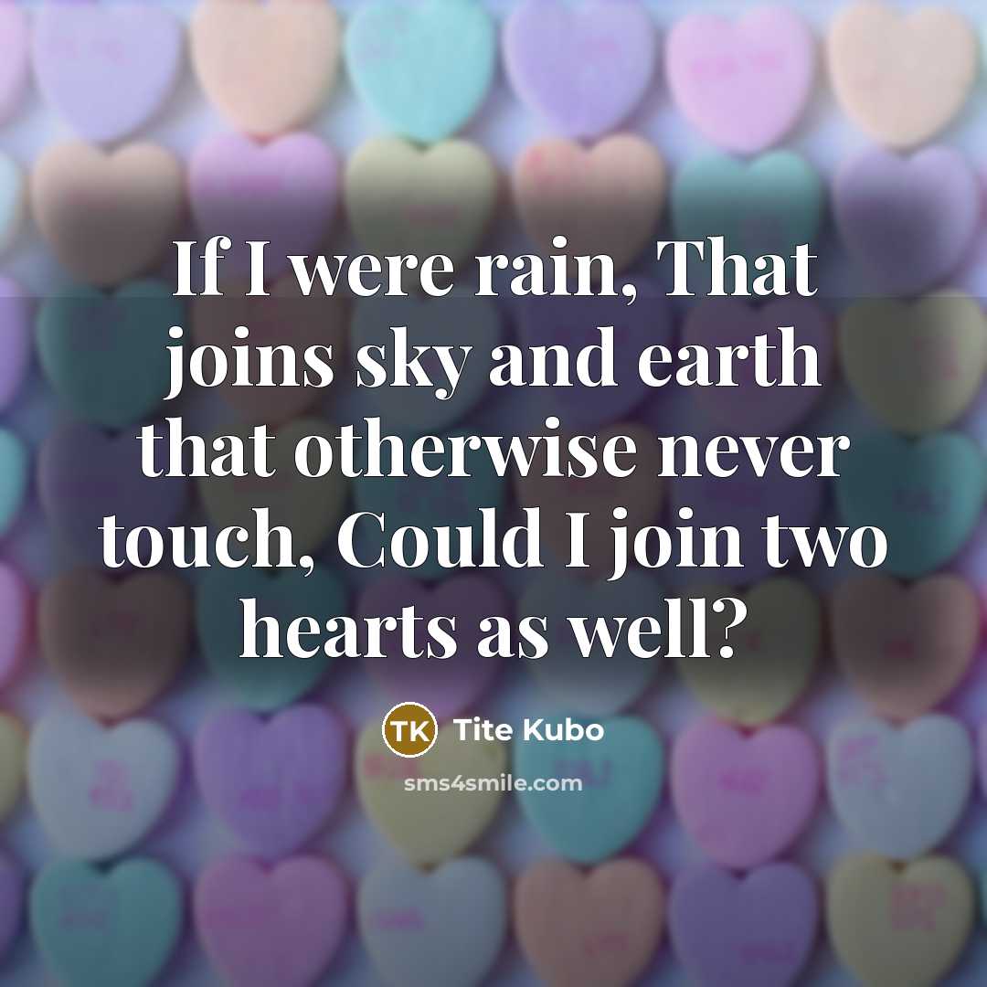 “If I were rain, That joins sky and earth that…” quote by Tite Kubo