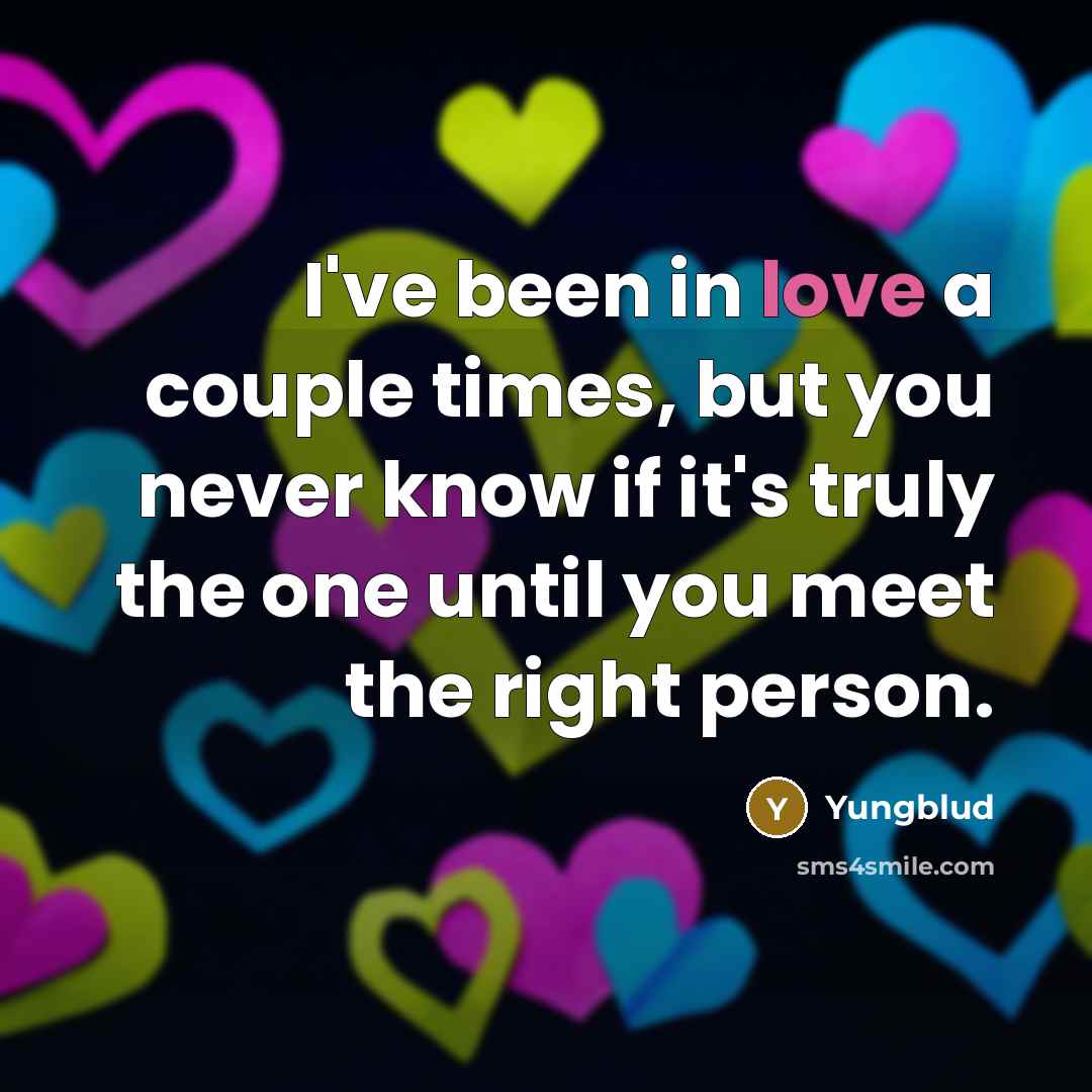 “I've been in love a couple times, but you never…” quote by Yungblud