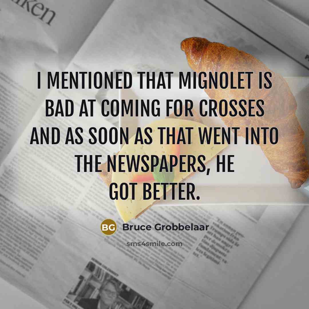 “I mentioned that Mignolet is bad at coming for crosses…” quote by Bruce Grobbelaar