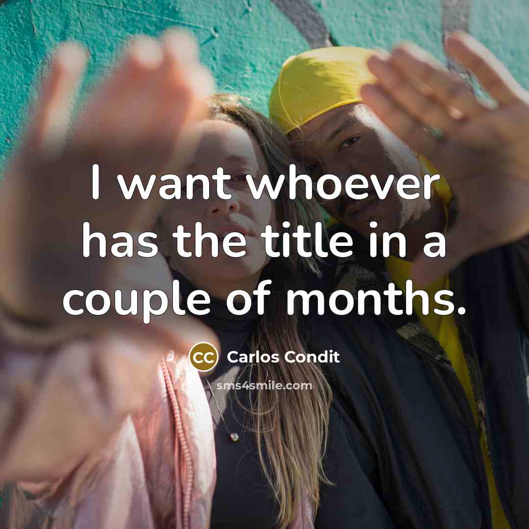 “I want whoever has the title in a couple of…” quote by Carlos Condit