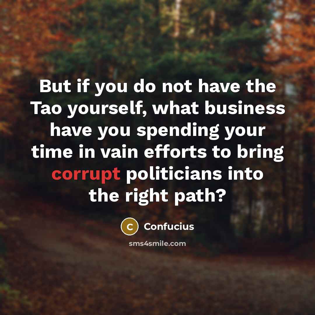 “But if you do not have the Tao yourself, what…” quote by Confucius