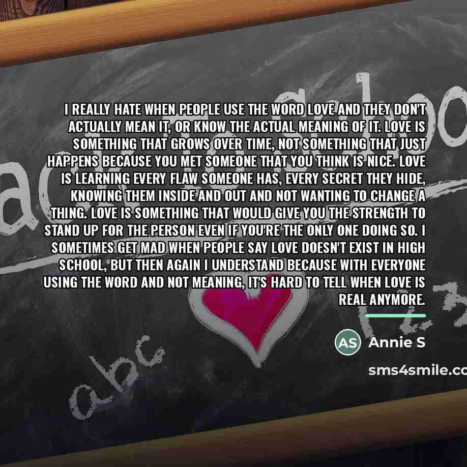 “I really hate when people use the word Love and…” quote by Anonymous