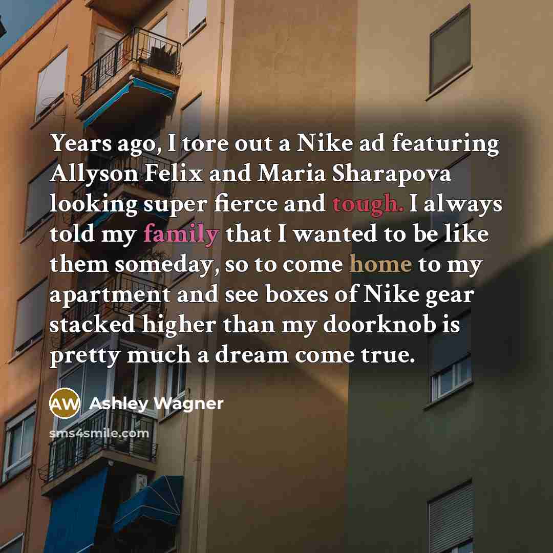 “Years ago, I tore out a Nike ad featuring Allyson…” quote by Ashley Wagner