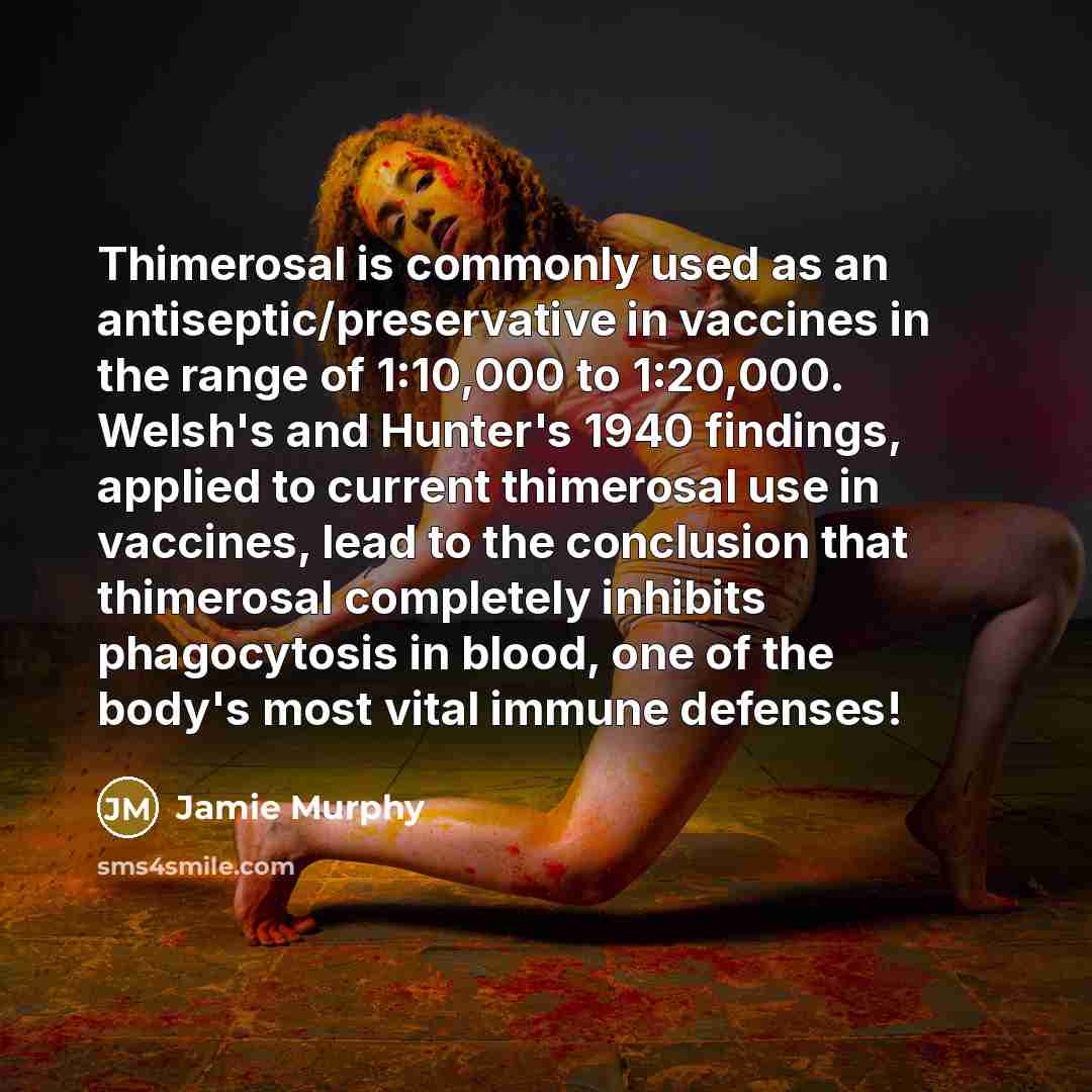 “Thimerosal is commonly used as an antiseptic/preservative in vaccines in…” quote by Jamie Murphy