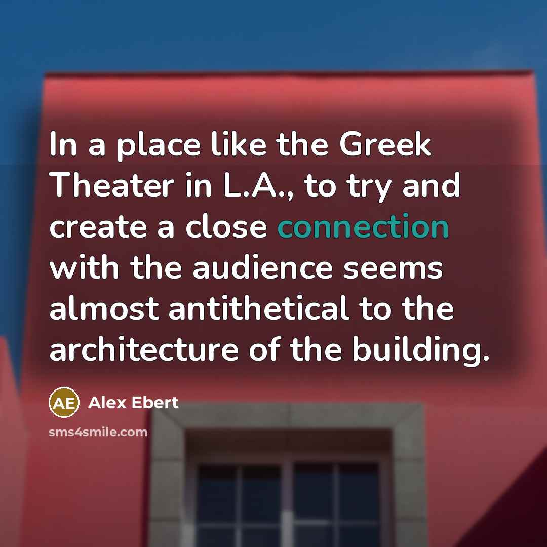 “In a place like the Greek Theater in L.A., to…” quote by Alex Ebert
