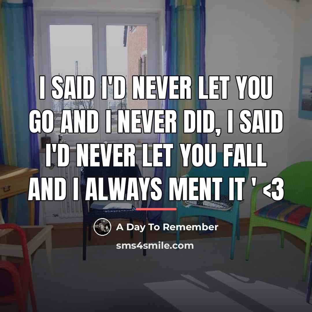 “I Said I'd Never Let You Go And I Never…” quote by A Day To Remember