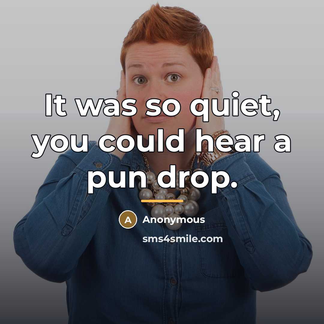 “It was so quiet, you could hear a pun drop.…” quote by Anonymous