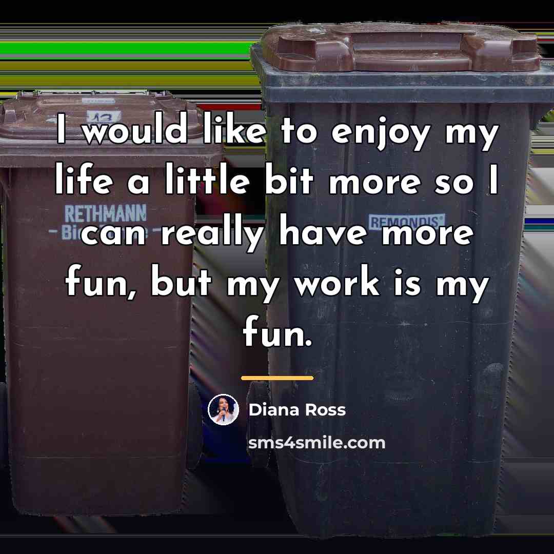 “I would like to enjoy my life a little bit…” quote by Diana Ross