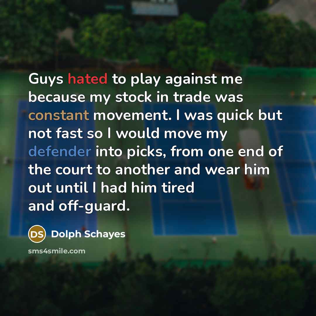 “Guys hated to play against me because my stock in…” quote by Dolph Schayes