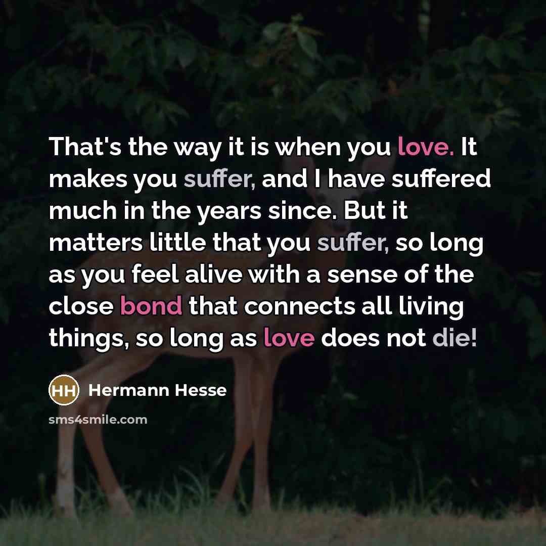 “That's the way it is when you love. It makes…” quote by Hermann Hesse