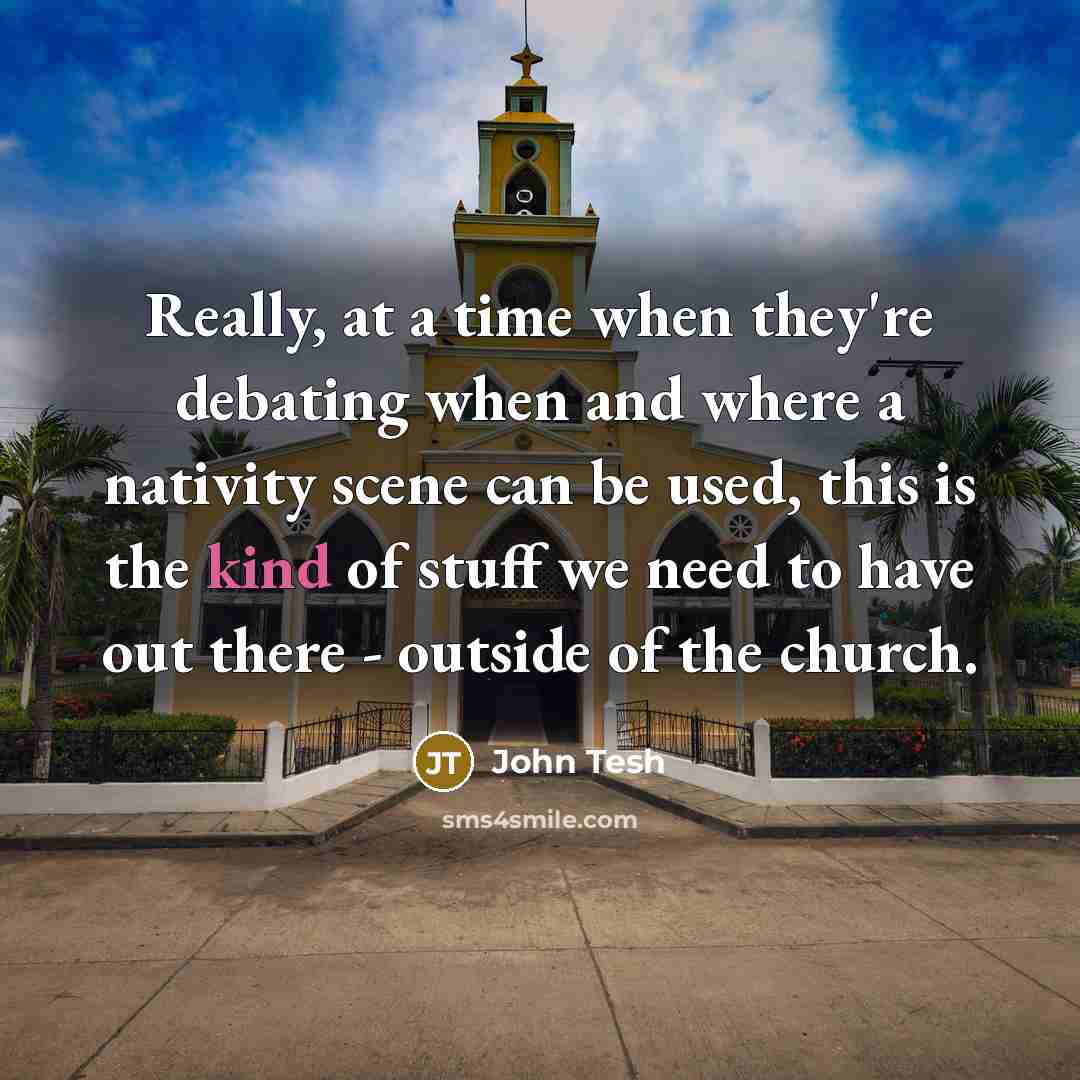“Really, at a time when they're debating when and where…” quote by John Tesh