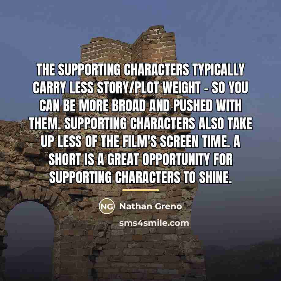 “The supporting characters typically carry less story/plot weight - so…” quote by Nathan Greno