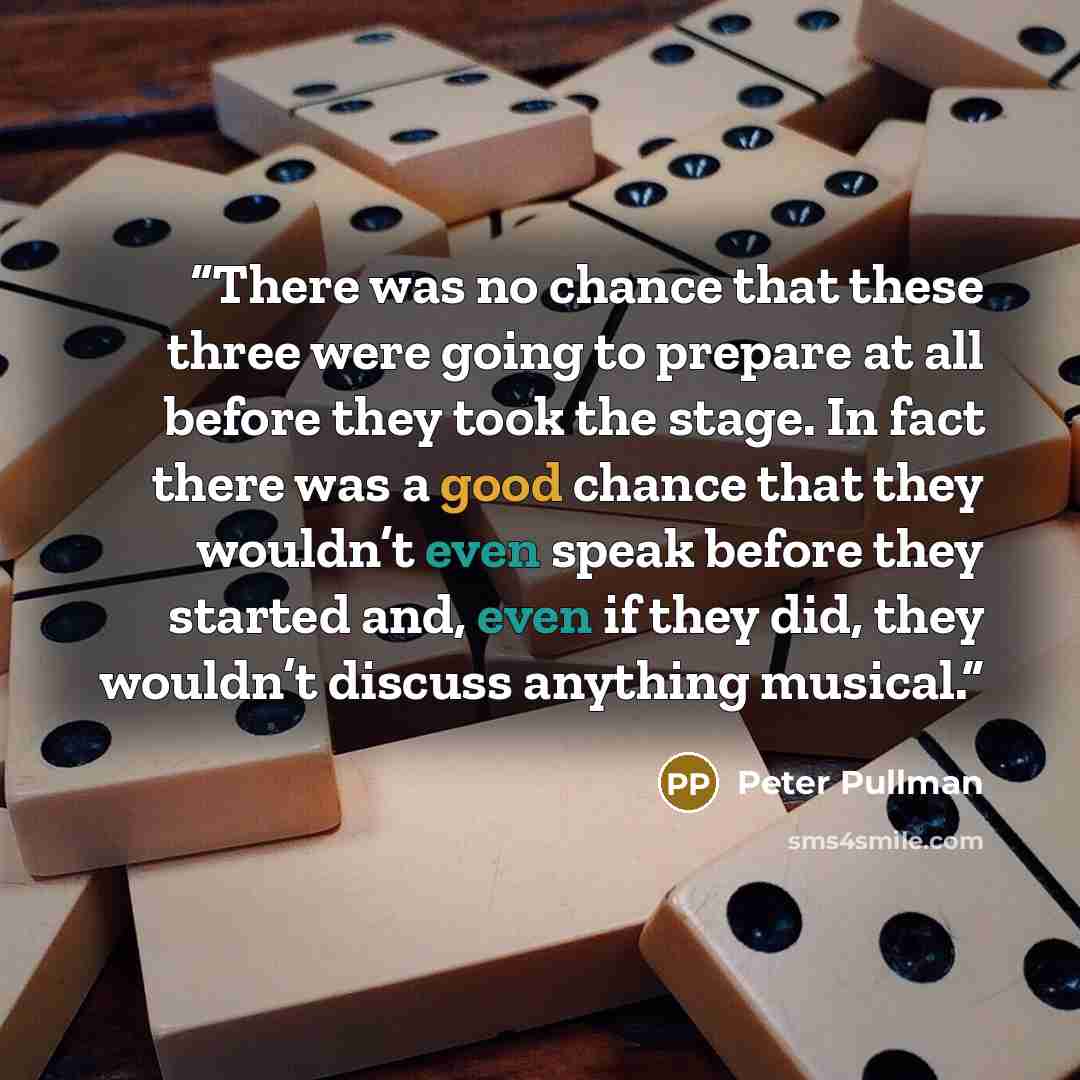 “There was no chance that these three were going to prepare at all before they took the stage. In fact there was a good chance that they wouldn’t even speak before they started and, even if they did, they wouldn’t discuss anything musical.” quote by Peter Pullman