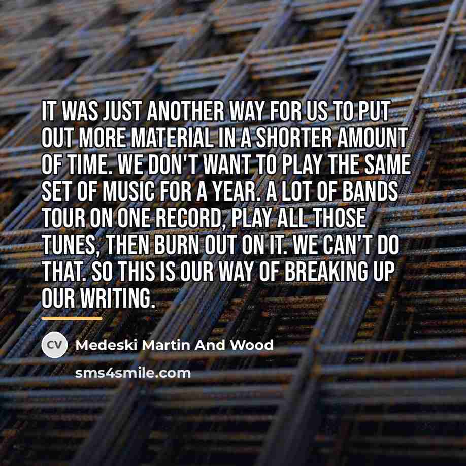 “It was just another way for us to put out…” quote by Medeski Martin And Wood