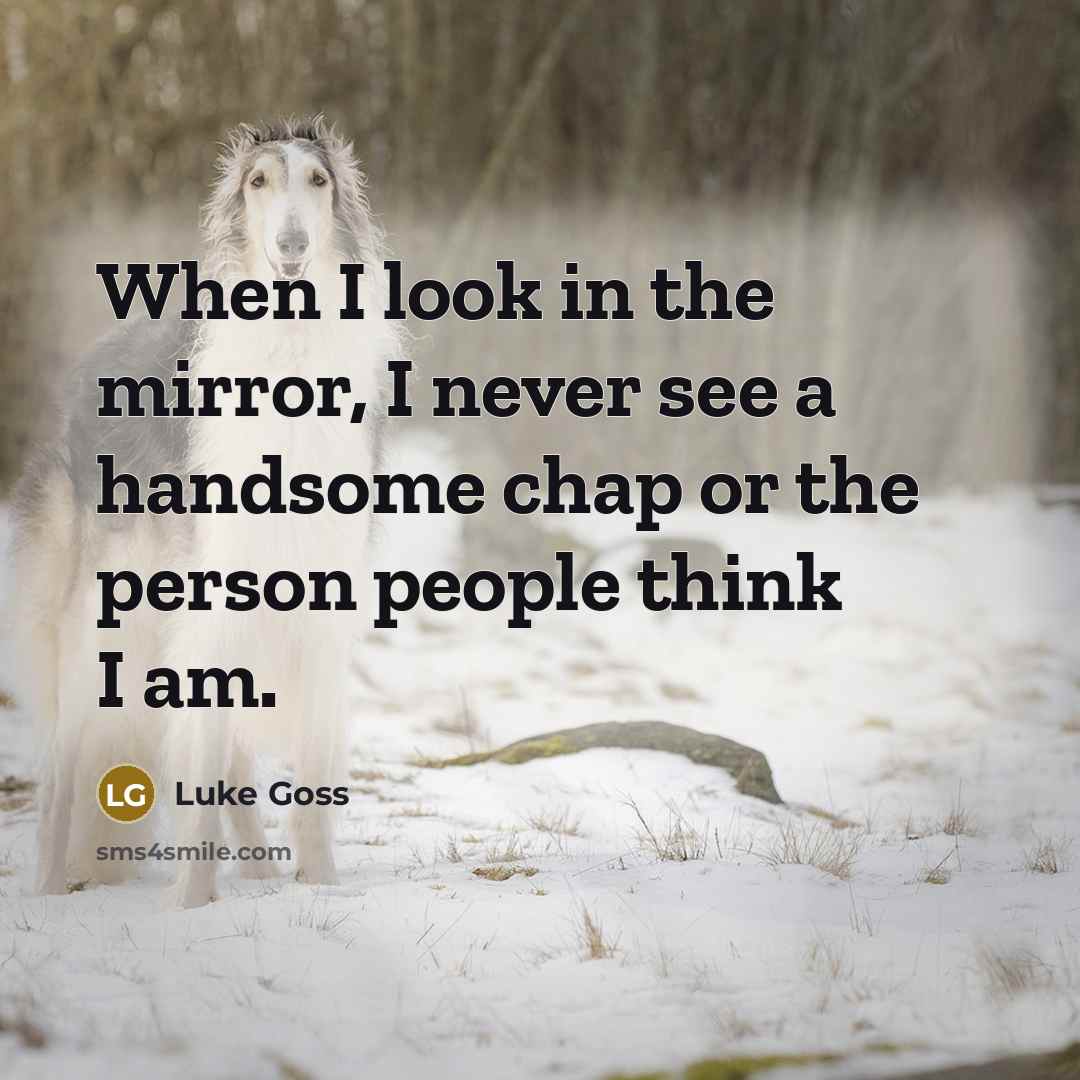 “When I look in the mirror, I never see a…” quote by Luke Goss