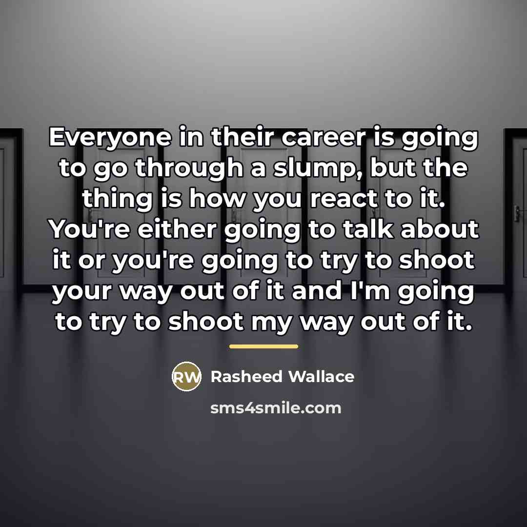 “Everyone in their career is going to go through a…” quote by Rasheed Wallace