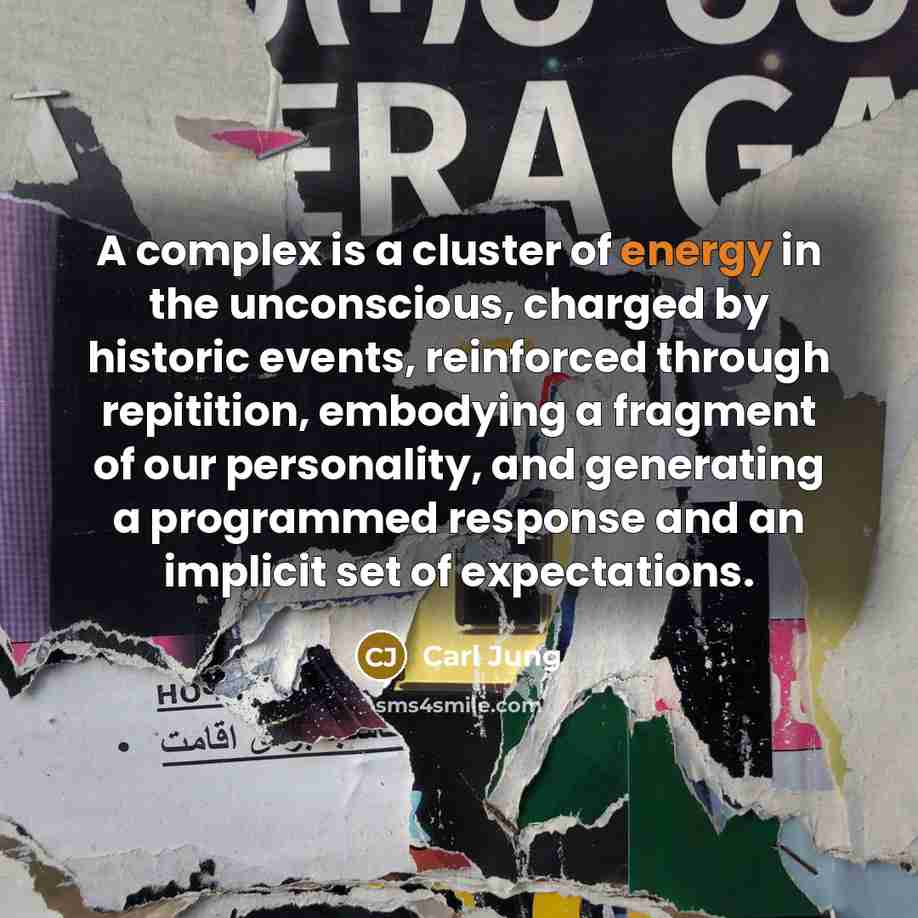 “A complex is a cluster of energy in the unconscious,…” quote by Carl Jung