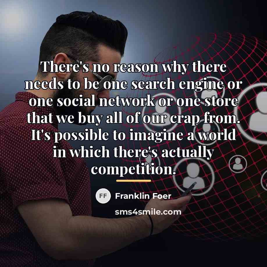 “There's no reason why there needs to be one search…” quote by Franklin Foer