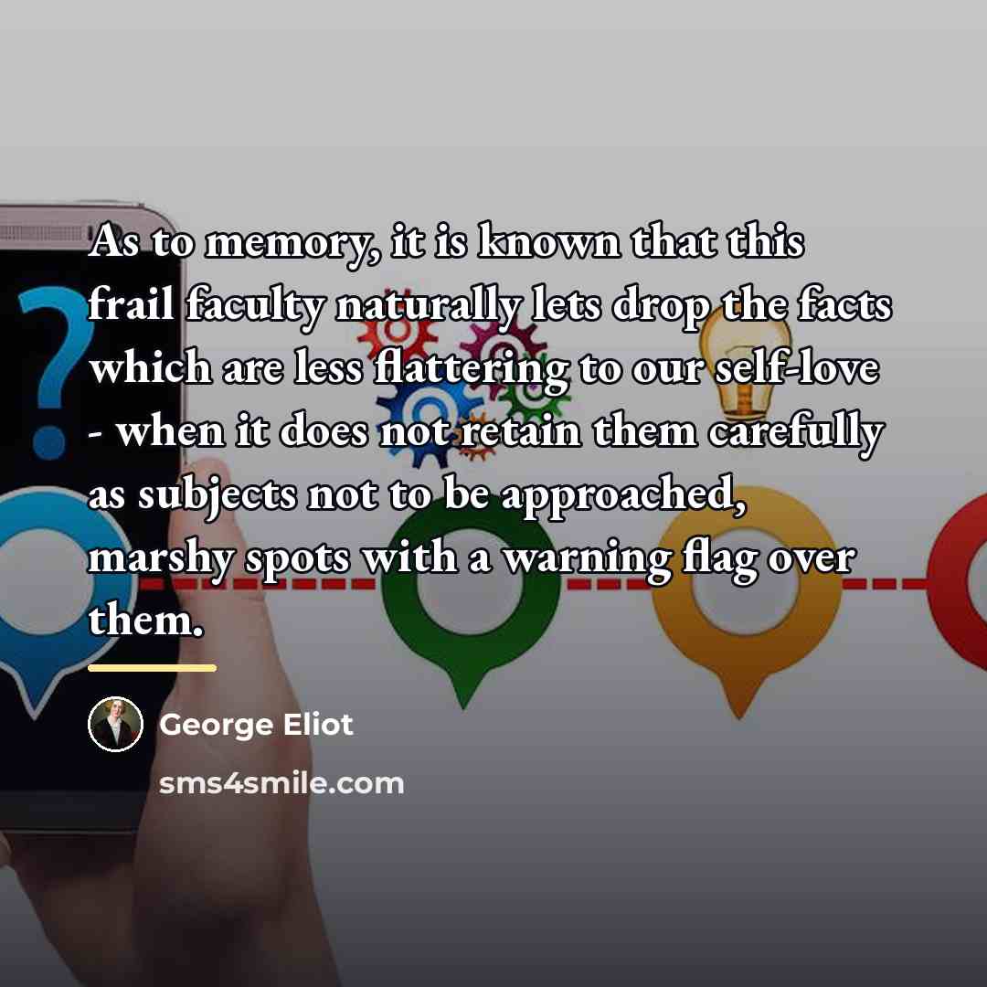 “As to memory, it is known that this frail faculty…” quote by George Eliot
