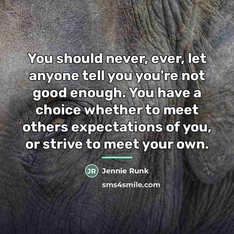 “You should never, ever, let anyone tell you you're not…” quote by Jennie Runk
