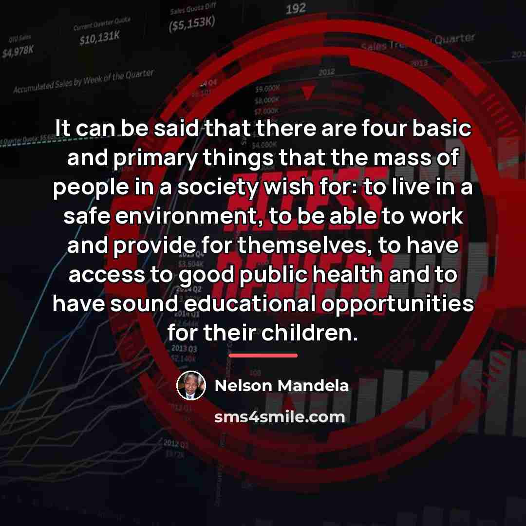 “It can be said that there are four basic and…” quote by Nelson Mandela