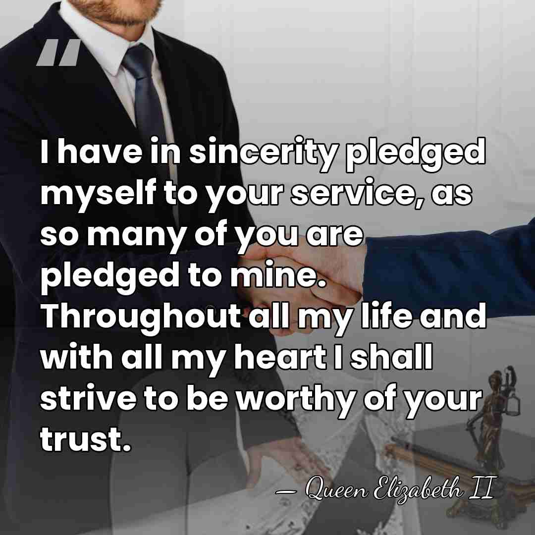 I have in sincerity pledged myself to your service, as so many&hellip; - Queen Elizabeth II