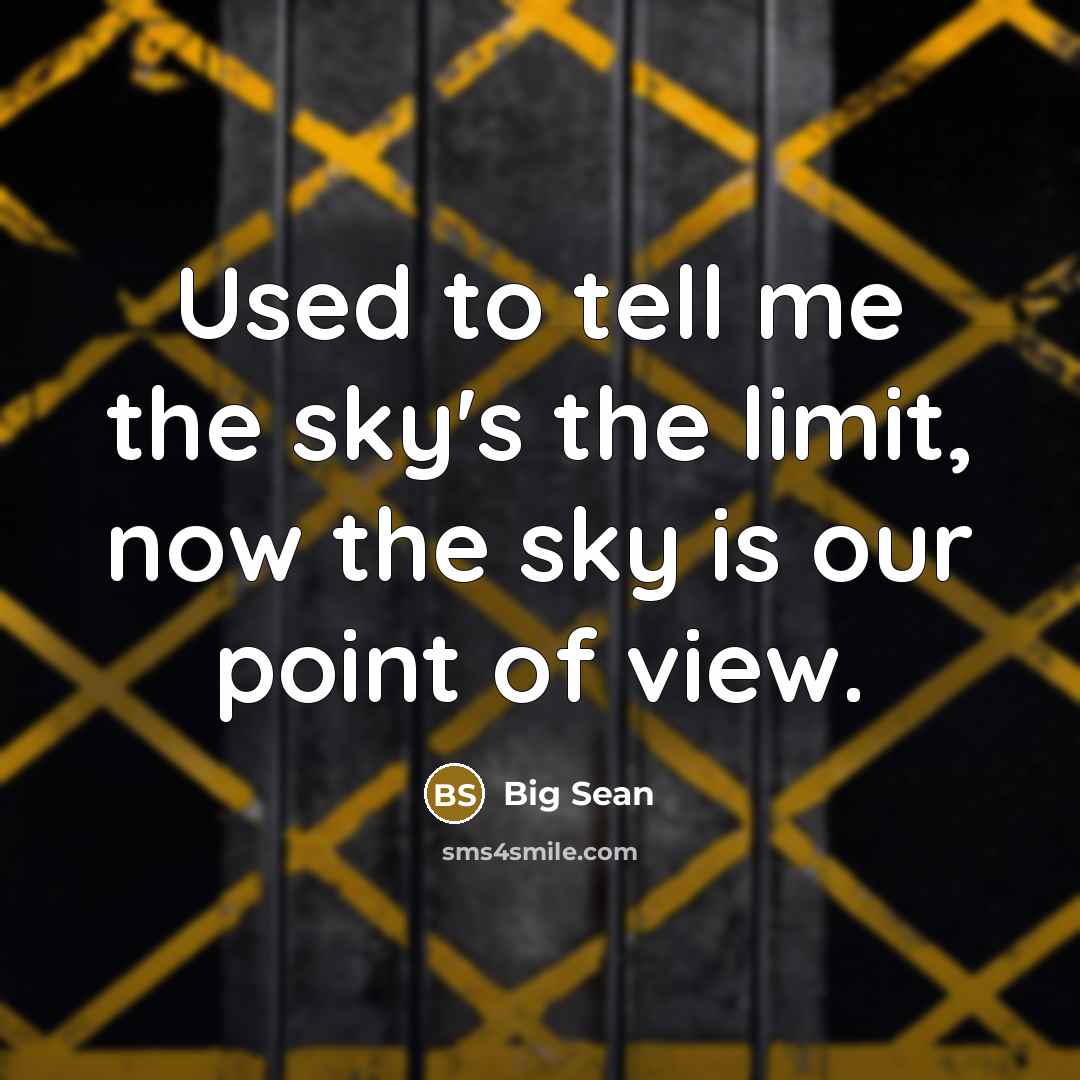 “Used to tell me the sky's the limit, now the…” quote by Big Sean