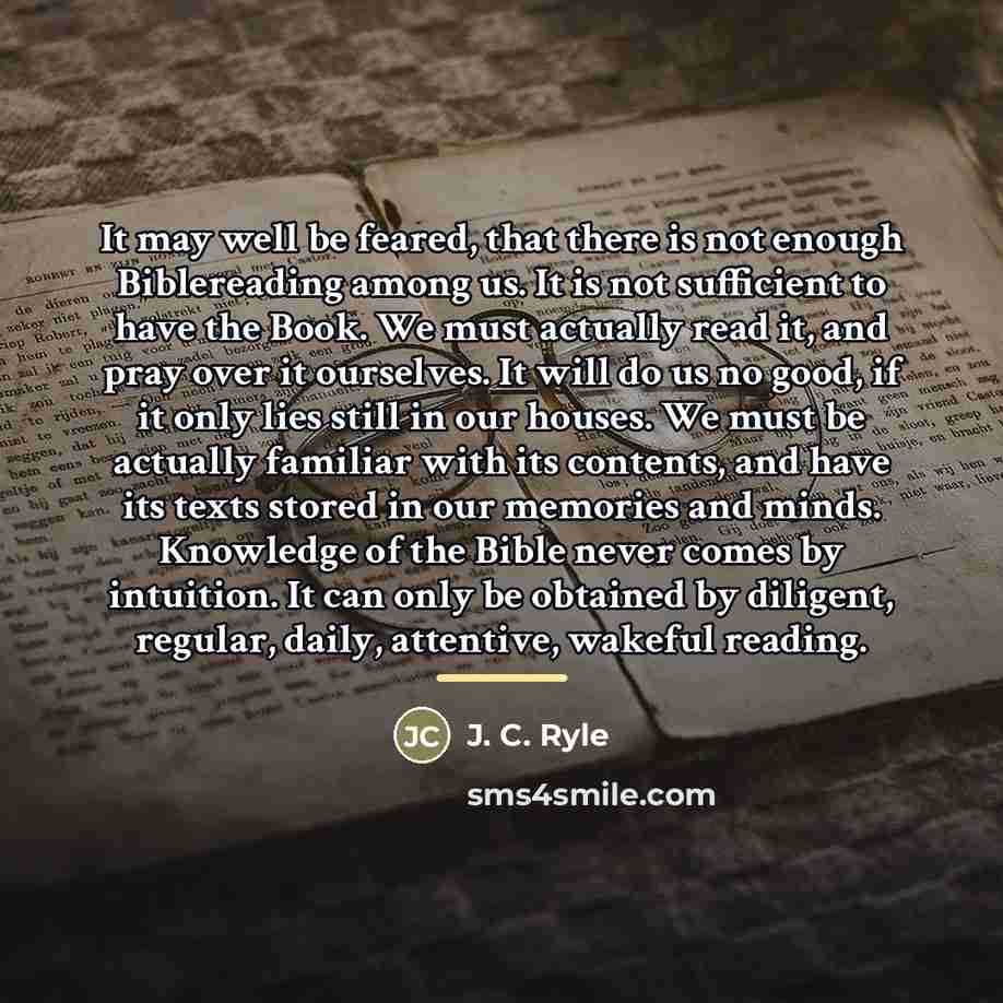 “It may well be feared, that there is not enough…” quote by J. C. Ryle