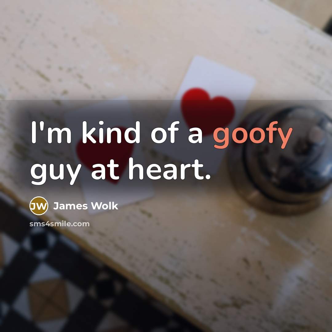“I'm kind of a goofy guy at heart.…” quote by James Wolk